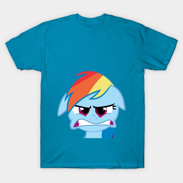 Angry Rainbow Dash T-Shirt by N0KKUN